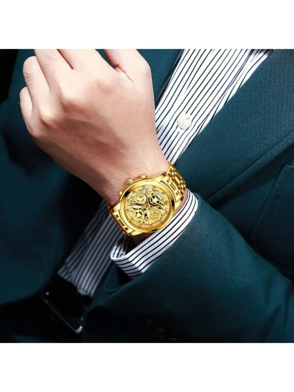 Luxury Minimalist Men's Watch - Stainless Steel, Quartz, Waterproof, Date